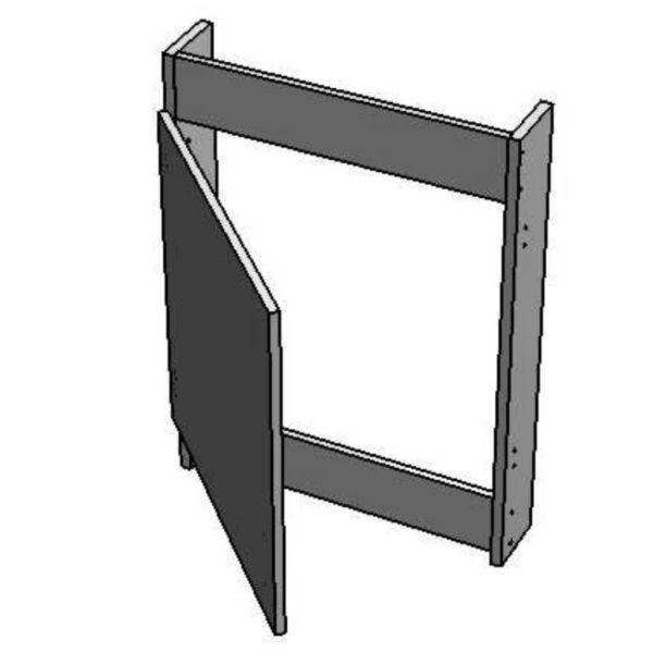 Façade en kit pour attente lave-vaisselle. mélaminé blanc - LAV'VAISSELLE réf. S15D82061