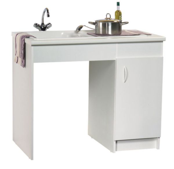 Sous éviers handy (largeur 570 1 Porte réversible) mélaminé blanc réf. S15N41140