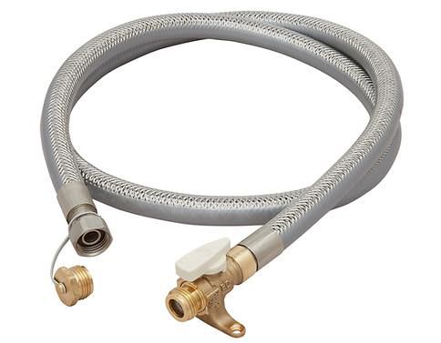 Robinet d'arrêt + flexible+bouchon ROBIFLEX M-M 1/2 DN : cal. 12 Lg : 1500 mm réf. 0239105