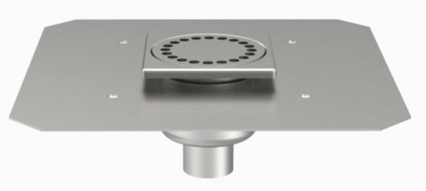 Siphon inox sortie verticale diamètre 40 à platine Limatec 10401D