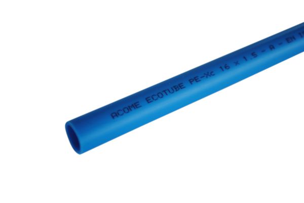 Tube PER nu Ecotube bleu DN16 couronne de 720 m - Réticulation par voie physique PEXc - 728733-C720