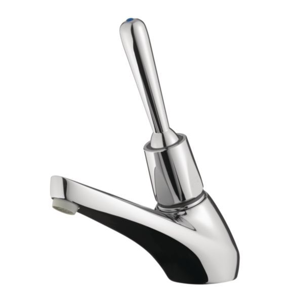 Robinet de lavabo P705 fixation sur plage à manette eau chaude ou froide écrou tube 12 x 15 NF réf. 64652