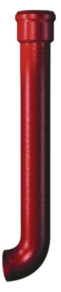 Dauphin rond coudé fonte rouge longueur 1m diamètre nominal 100mm gamme pavillonnaire Réf. 155518 PAM