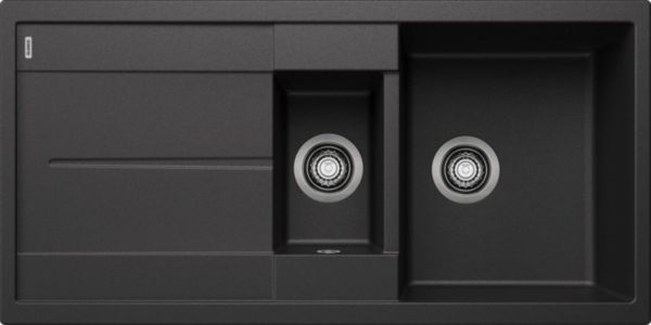 Evier BLANCOMETRA 6S 1 cuve 1 égouttoir 100 x 50 anthracite réf. 513239