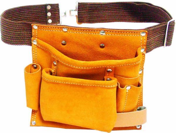 Ceinture porte-outils cuir croute 6 poches Novipro