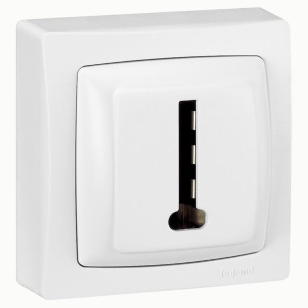 Prise téléphone 8 contacts blanc Ref.086038