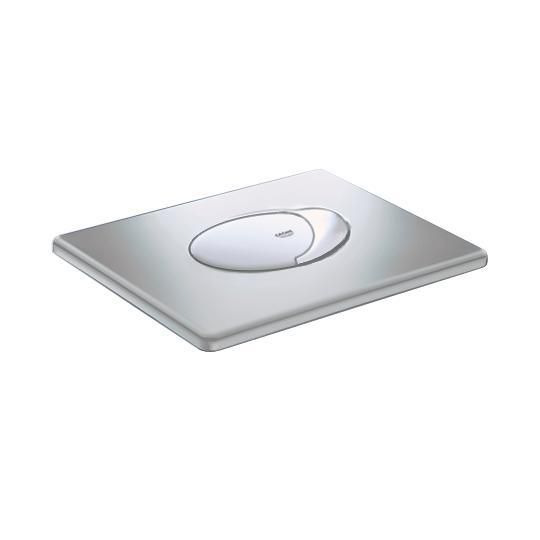 Plaque de commande WC SKATE AIR, double touche ou interrompable, pour mécanisme pneumatique, montage horizontal, 156 x 197 mm, en ABS, chromé mat Réf. 38506P00