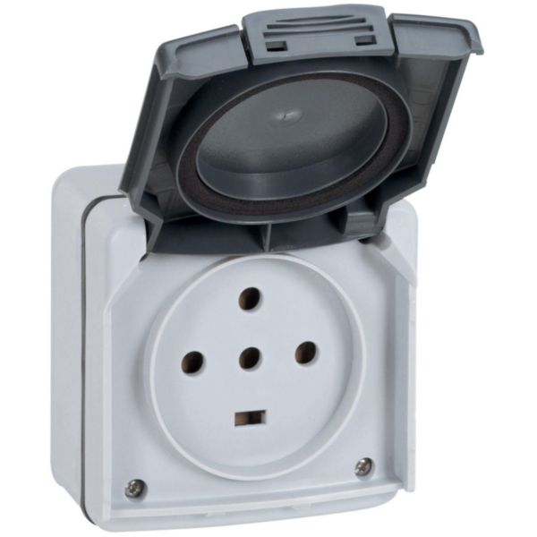 Prise de courant Plexo - 3P+N+P - avec volet de protection - Réf.091657