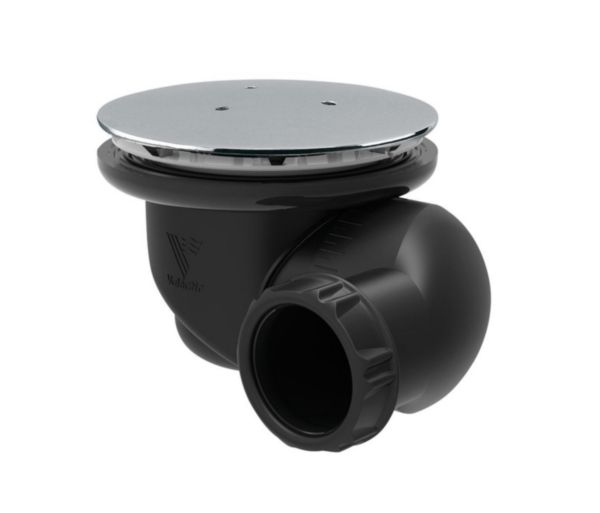 Bonde de douche GOULUE chromée à sortie multi-directionnelle D90 capot métal Réf 57760000000