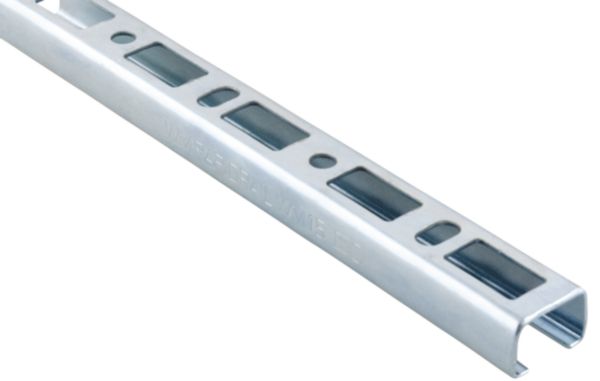 Rail perforé BIS RapidRail largeur 27 mm hauteur 18 mm épaisseur 1,2 mm longueur 2000 mm Le mètre