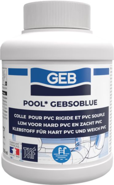 Image principale de GEBSOBLUE colle spéciale piscine boîte de 250ml avec pinceau réf 504501