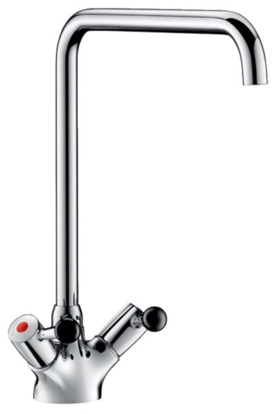 Mélangeur 5600 monotrou pour grandes plonges ou bac à laver col de cygne orientable diamètre 22 mm débit < lt/>107 l/mn saillie 300 mm réf. 5610