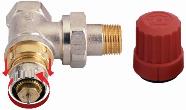 Corps robinet thermostatique réglable RA-N20 20 x 27 Equerre réf. 013G0015