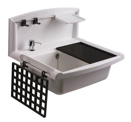 Poste d'eau sans grille longueur 55 cm Polypropylène Blanc POSTOMB
