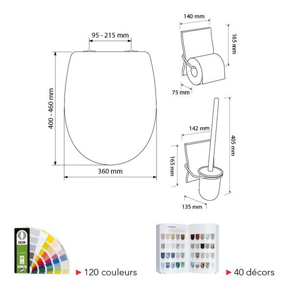 Pack ARIANE + porte-balai + porte-papier mandarine Réf. 7PA077405