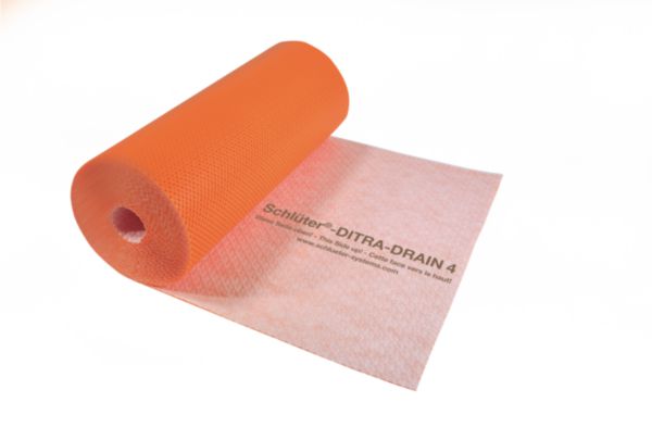Natte de drainage en couche mince Ditra Drain rouleau de 1x10m DITRA-DRAIN10M