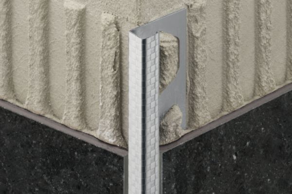 Profilé de finition Schlüter Quadec E en acier inoxydable V2A épaisseur 10mm 2,50m Q100E