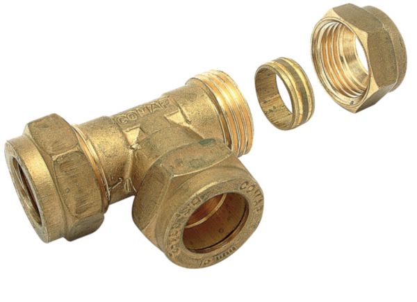 Té SUDO J514 égal, à compression D14 pour tube cuivre réf 8514014