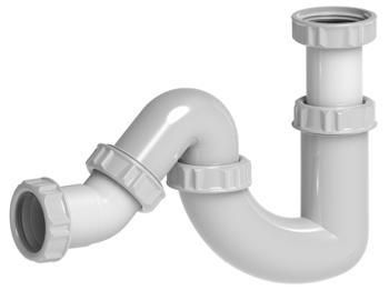 Siphon de lavabo S sortie horizontale verticale D32 réf 62150000100