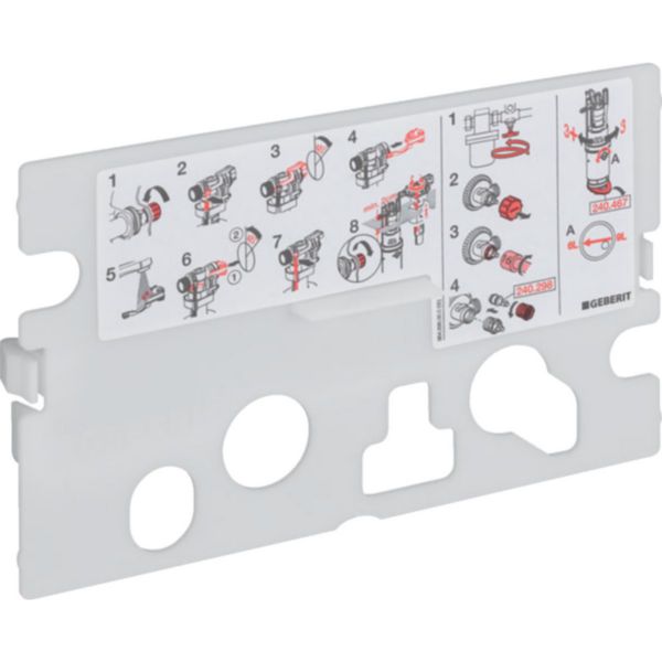 Contre plaque pour DUOFIX avec réservoir UP200, sans tige de déclanchement réf. 240206001