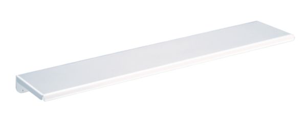 Tablette murale à fixation cachée 600 x 120 mm époxy blanc : réf. 554