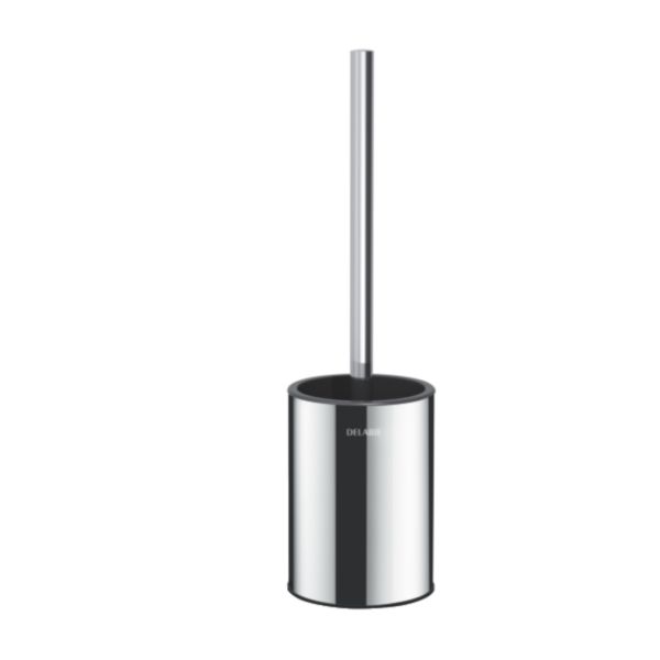 Pot à balai WC inox poli brillant avec balai fixation murale : réf. 4048P