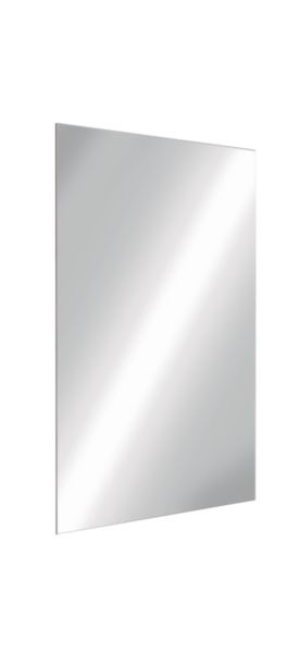 Miroir incassable inox poli 600 x 400 x 10 mm autocollant : réf. 3453