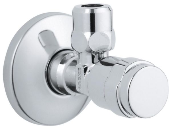 Robinet d'équerre 15x21, rosace coulissante chromé Réf : 41263000