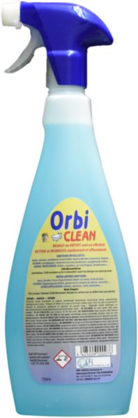 Dégraissant universel ORBI CLEAN vaporisateur de 750ml réf CLEAN 750