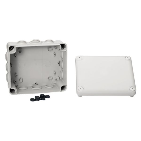 Boite de dérivation Muréva - étanche - 175 x 150 x 80 mm + embouts - Réf.ENN05010