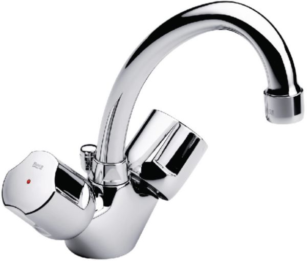 Mélangeur lavabo NIAGARA+N à bec tube mobile avec vidage automatique en laiton Chromé réf. A5A3669C00