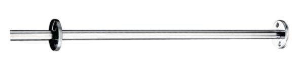 Porte-rideau de douche droit à redécouper, tube inox poli brillant D 16 mm, épaisseur 1 mm, longueur 1 m réf. 355