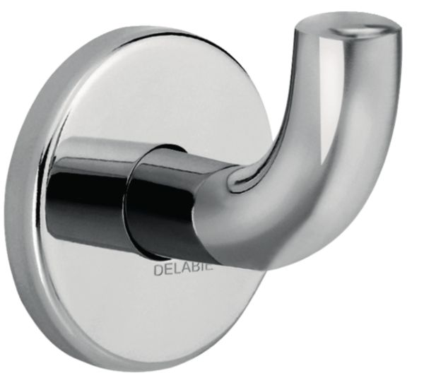 Patère inox tube D 20, D 62 x 65, fixation invisibles, finition inox poli brillant réf. 4043P