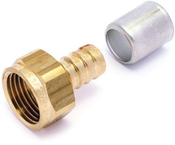 Raccord PER à sertir ALTECH fixe femelle D 16-15 x 21 (sachet de 2 pièces)