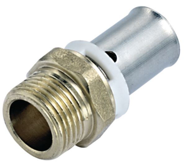 Raccord PER à sertir ALTECH fixe mâle D 16-15 x 21 (sachet de 2 pièces)