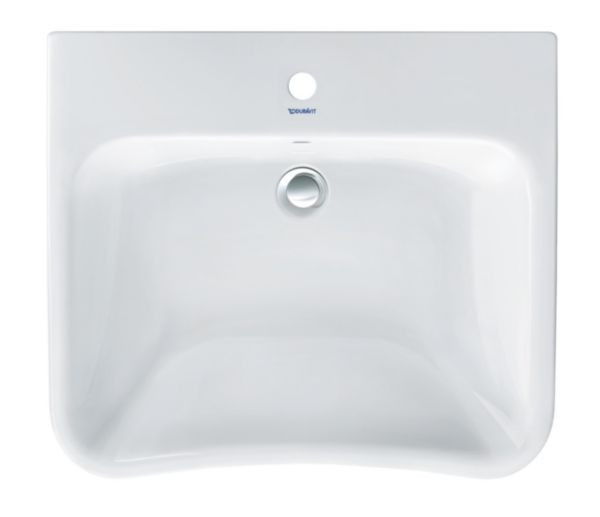 Lavabo Vital 650 mm Durastyle blanc avec trop plein avec plage de robinetterie Réf. 2329650000
