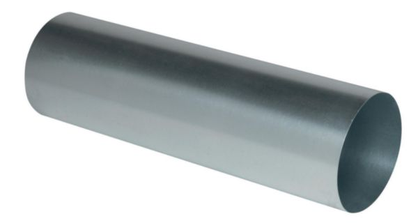Fourreau de traversée de terrasse en acier galvanisé - longueur 650 mm - diamètre 160 mm 11094601
