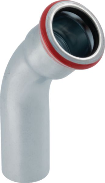 Coude 45 degrés avec extrémité à emboîter MF D54mm réf 23708