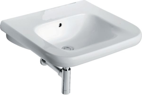 Lavabo MATURA 2 60 x 55 cm en porcelaine, percé un trou, blanc Réf. S221901
