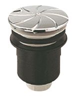 Bonde de receveur acrylique ou céramique avec enjoliveur et sortie verticale, chromé Réf D5811AA