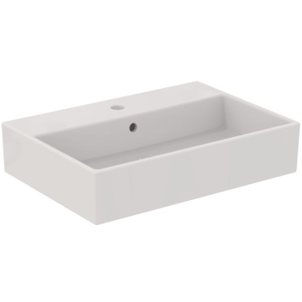 Lavabo STRADA 60 cm à poser rectifié ou à fixer au mur autoportant : Réf. K077801
