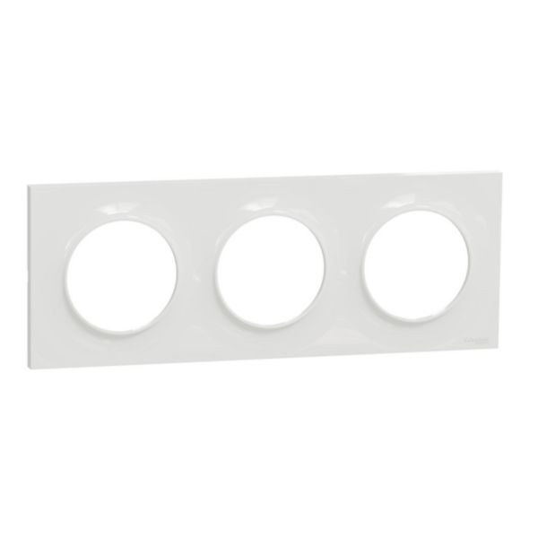 Image principale de Odace plaque styl blanc 3 postes Réf S520706