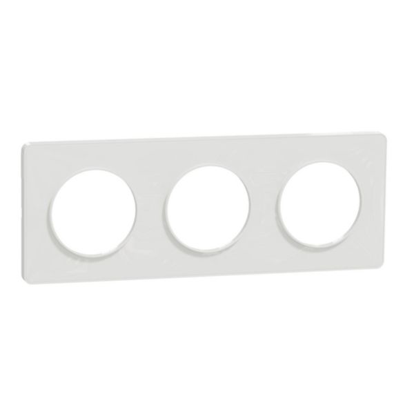 Odace plaque touch blanc 3 postes Réf S520806