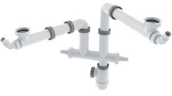 Tubulure play + plug 2 bacs avec siphon connectic Réf 78050000100