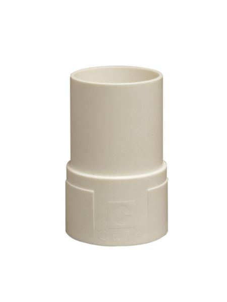 Raccord à coller TOUTFLEX blanc Ø 40mm - mâle pour tube de vidage Réf. 215-EMCL40