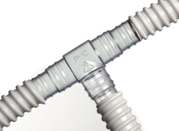 Té PVC transparent pour tube d'évacuation de condensat diamètre 16, 18 et 20 réf. 0025GT