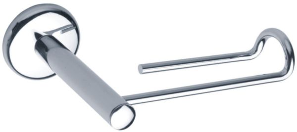Dérouleur de papier WC LOFT pour papier rouleaux, tube en laiton D 16 mm, nickelé chromé réf. 010160