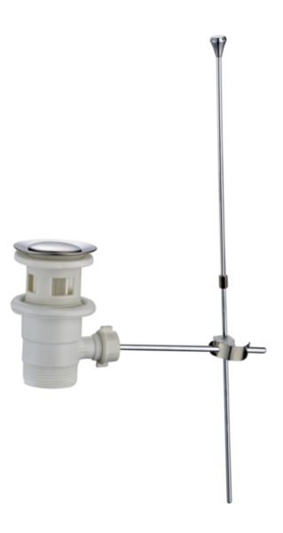 Bonde plastique à tirette avec trop plein pour lavabo Altech
