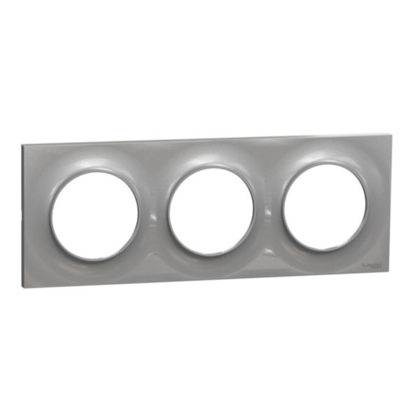 Image principale de Plaque de finition triple Odace aluminium Réf S520706E