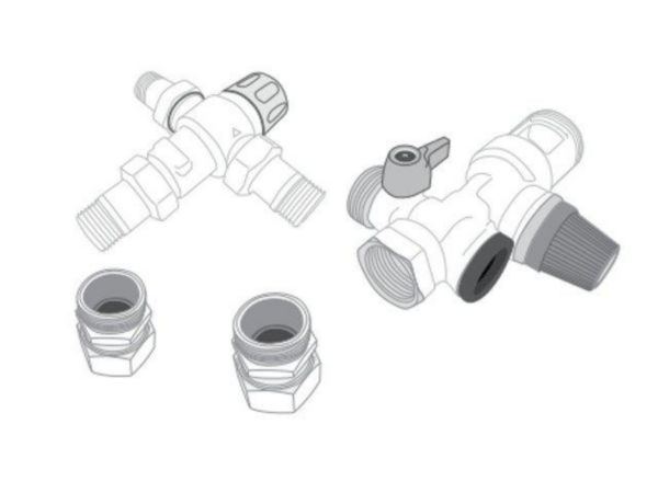 Kit de raccordement chauffage ECS Hydrobox Duo 2  / Réf PAC-ISOECS